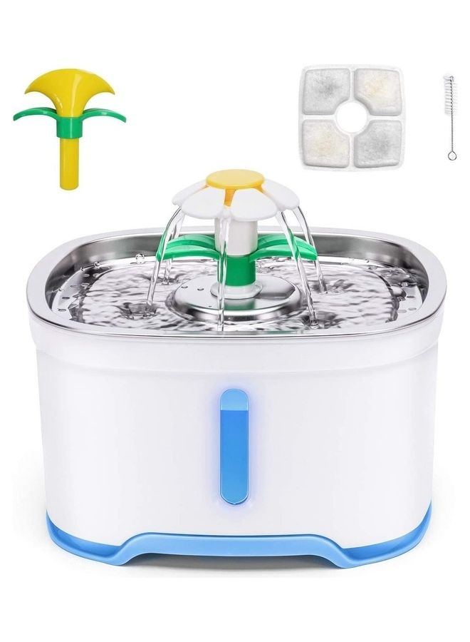 نافورة آلية لشرب الماء للحيوانات الأليفة أبيض/أزرق - Image 1